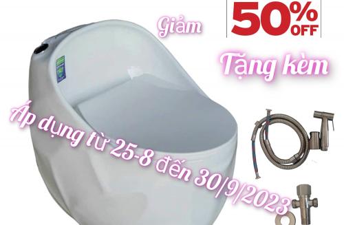 Bồn cầu khối sale Quốc Khánh  2/9 giảm 50% tại Hồ Chí Minh