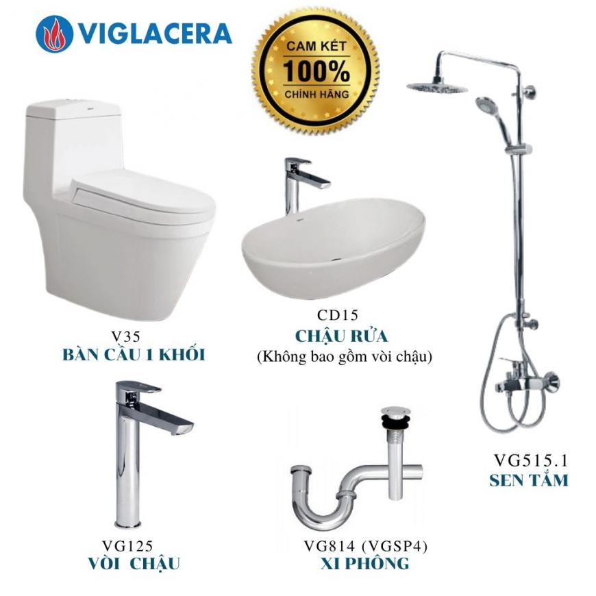 Combo thiết bị vệ sinh Viglacera LUX 04