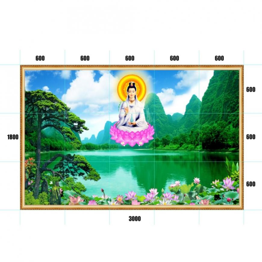 Gạch tranh 5D Đạo Phật 09
