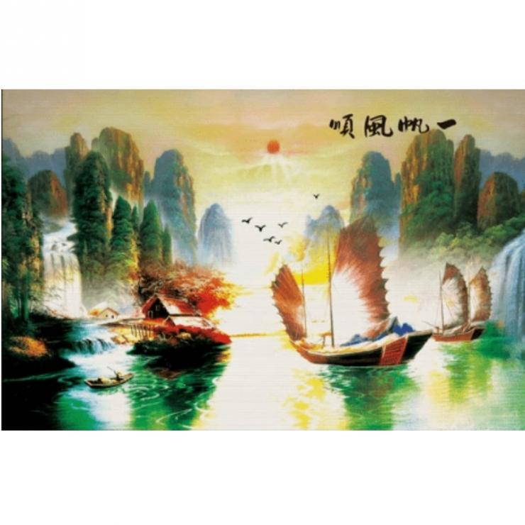 gạch tranh thuận buồm xuôi gió