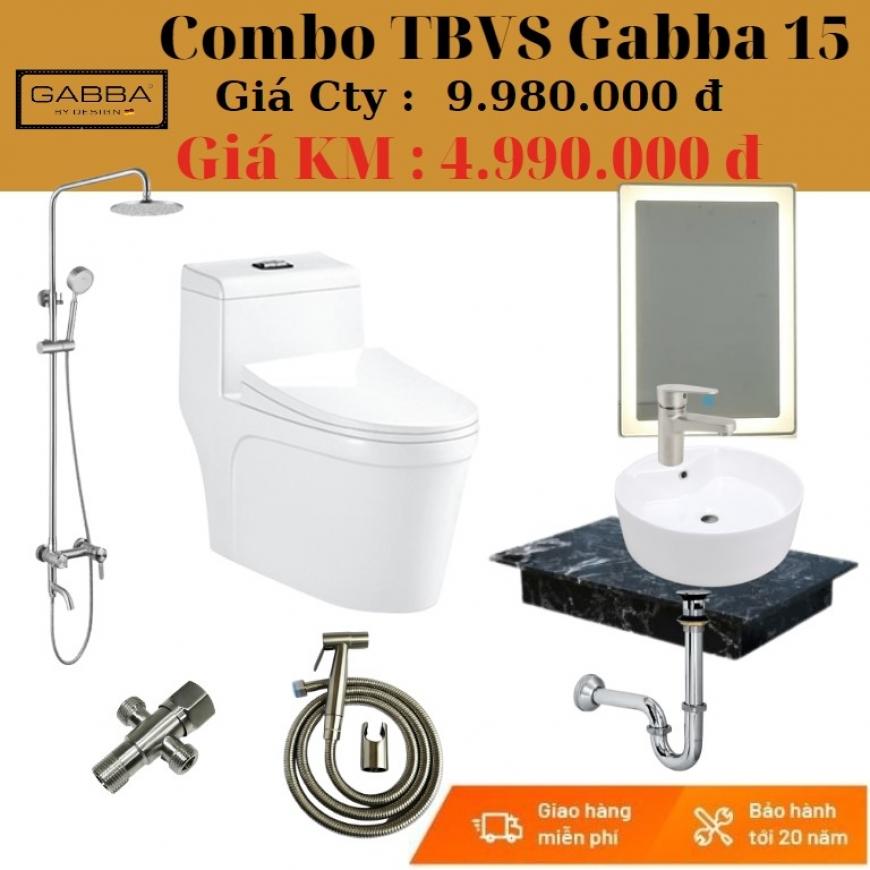 Combo thiết bị vệ sinh Gabba CGB-15