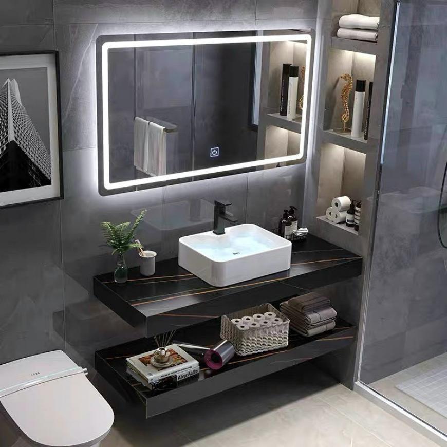 Bộ chậu lavabo bàn đá 2 tầng Gabba GB-71B