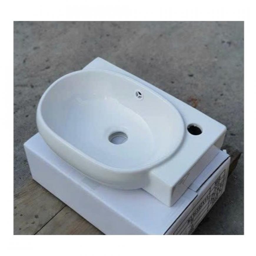 Lavabo nhỏ treo tường Gabba 5097 lỗ vòi phải