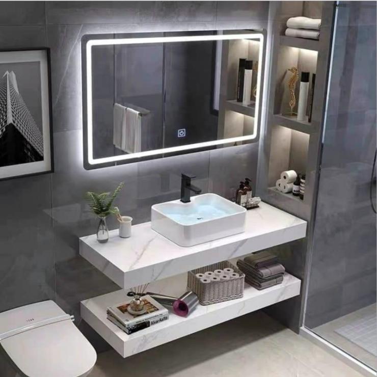 Bộ chậu lavabo bàn đá 2 tầng Gabba GB-72B