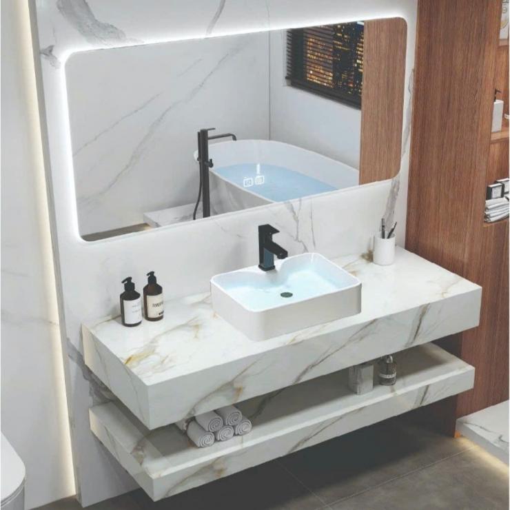 Bộ chậu lavabo bàn đá 2 tầng Gabba GB-73B