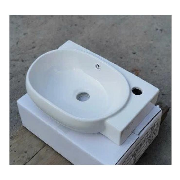 Lavabo nhỏ treo tường Gabba 5097 lỗ vòi phải