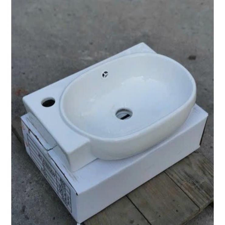 Lavabo nhỏ treo tường Gabba 5097 lỗ vòi trái