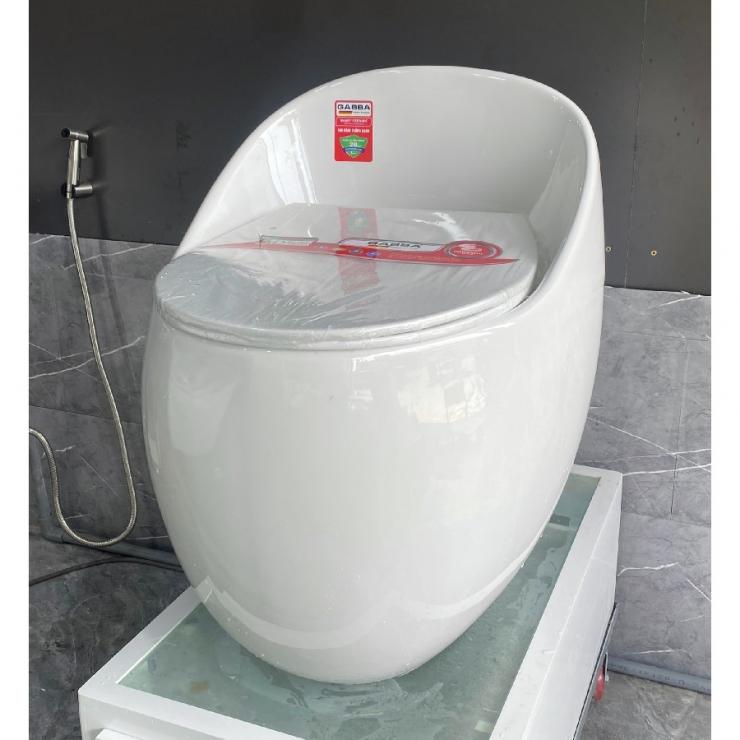 Bồn cầu một khối Gabba 9268 hình trứng